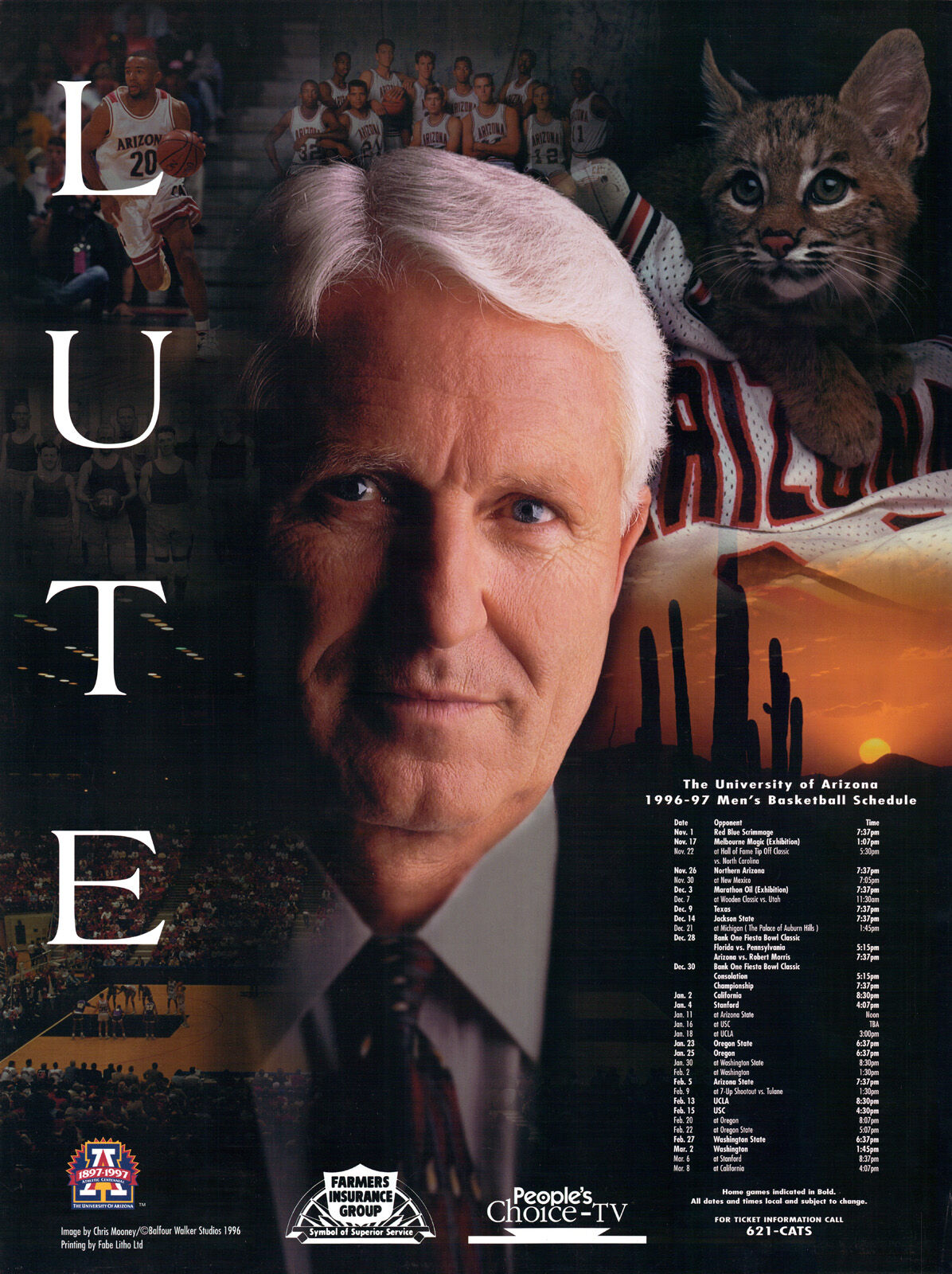 Arizona basketball poster 1996-97